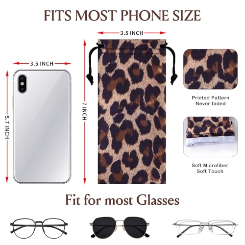 Image of Soft Eyeglass Pouch 3 Pack - Microfiber Screen Cleaning Bag Pouch for Glasses