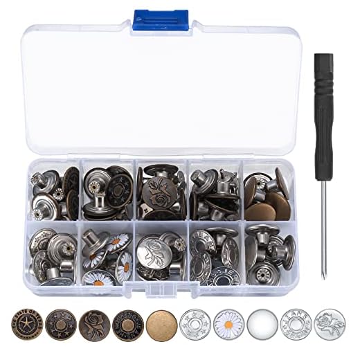 10 Stück Jeans Knöpfe Ohne Nähen, 17mm Button Pins Jeans, Hosenknöpfe Zum Stecken, DIY Jeansknopf, Knöpfe Hosen Enger Machen, Jeans Knöpfe zum Erweitern oder Reduzieren der Hosengröße(Silber) 6 50 Stk Verstellbare Jeans Knöpfe, Jeansknöpfe zum Schrauben, Ersatz Metall Hosenknöpfe, Abnehmbare Hosen Druckknöpfe Knöpfe für Kleidung Jeans Hosen Taschen, mit Schraubendreher