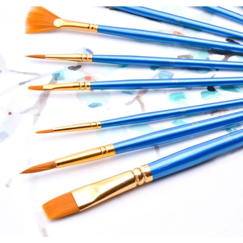 Ensemble De 24 Pinceaux Acryliques en Nylon pour Artistes Et Étudiants.