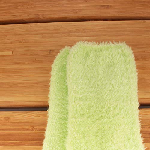 Image of BambooMN Women's Fuzzy Soft Colored Socks
