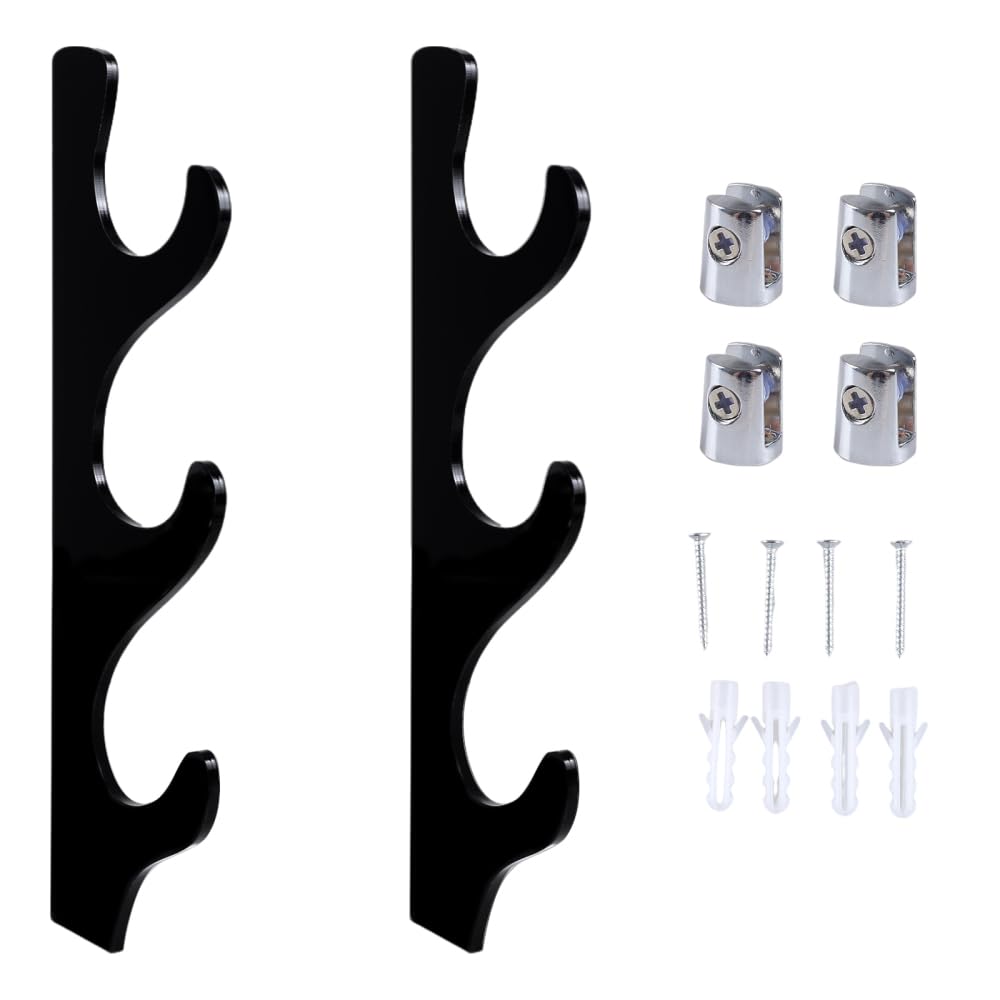 Bdkmms Wall Mount Sword Holder, 3 Tier Samurai Sword Display Rack Adjustable Sword Display Hanger For Sword Storage