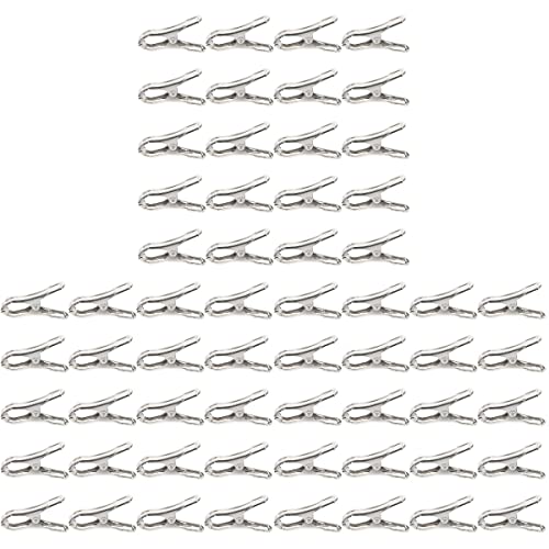 Yardwe Morsetti per Serra in Acciaio Inox 60 Pezzi Clip da Giardino per Impieghi Gravosi Clip per Serra Serra Clip per Reti Robuste Clip di Copertura per Piante Mollette in Metallo per