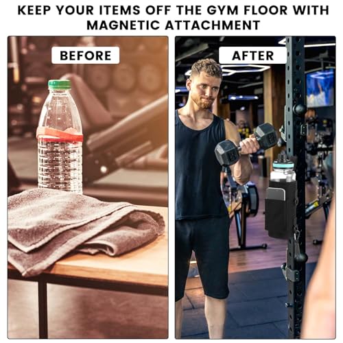 Magnetic Gym Bag For Men and Women Sling Sports Bag Travel Work with Water Bottle Holder, Phone Pockets Magnetic Attachment4