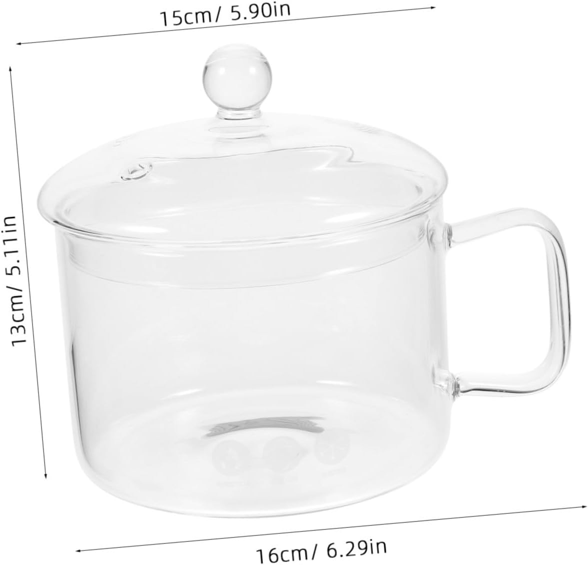 Multi Functional Borosilicate Glass Cooking Pot Heating for Instant Noodles Soups and Stews for Home Kitchen and Restaurants