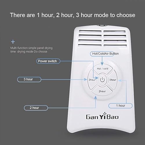 Miniatura 4 de Fdit Secadora portátil para ropa y zapatos, secadora eléctrica plegable con secado en frío/caliente y temporizador para ropa interior, traje de