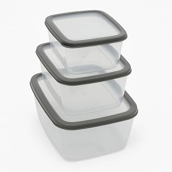 3 l  S zd rmaz Saklama Kab  Seti | 1600ml + 2800ml + 4600ml |  effaf Plastik Yemek Kab  | G da Saklama & Mutfak Organizer Kutusu | Mikrodalga ve Buzdolab  Uyumlu
