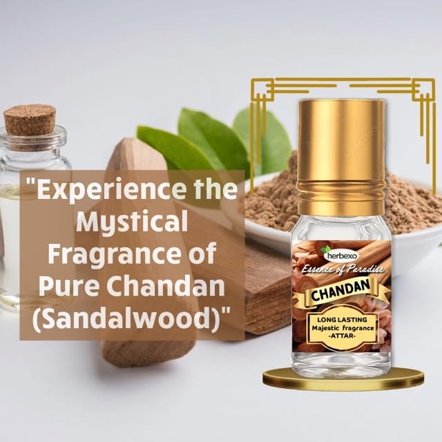 Image of Sandalwood & Harsingar Attar Combo | Pure Natural Ittar /Itra | Long Lasting Woody Floral Perfume Oil | Alcohol-Free Attar for Men & Women | 6ml x 2 Roll-On Bottles