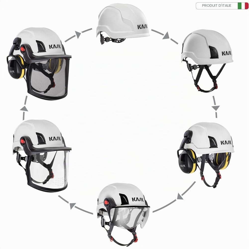 KASK Zenith X Air Casque de chantier, casque d'escalade, casque de travail, molette de 52-63 cm, système de ventilation