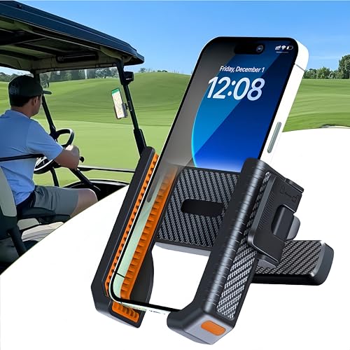 GENOUR Magnetic Golf Cart Phone Holder - Heavy Duty N52 Magnets for iPhone & Samsung | Universal Golf Cart Phone Mount for EZGO, Club Car, Yamaha | Golf Accessories & Essentials Gift for Men/Women