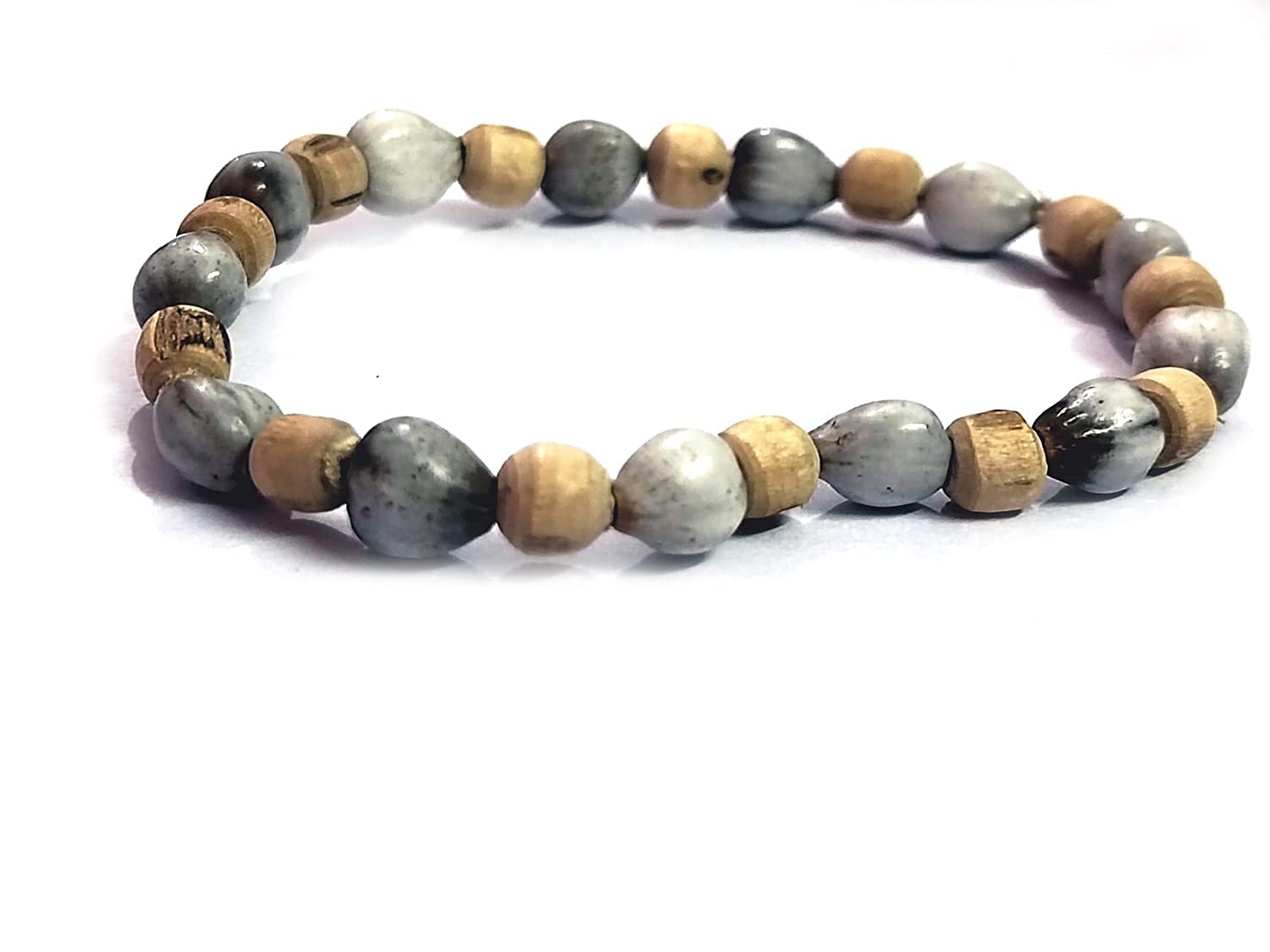 Natural Auspicious Vaijayanti Mala And Tulsa Ji Tulasi Beads Protection Bracelet For Men And Women