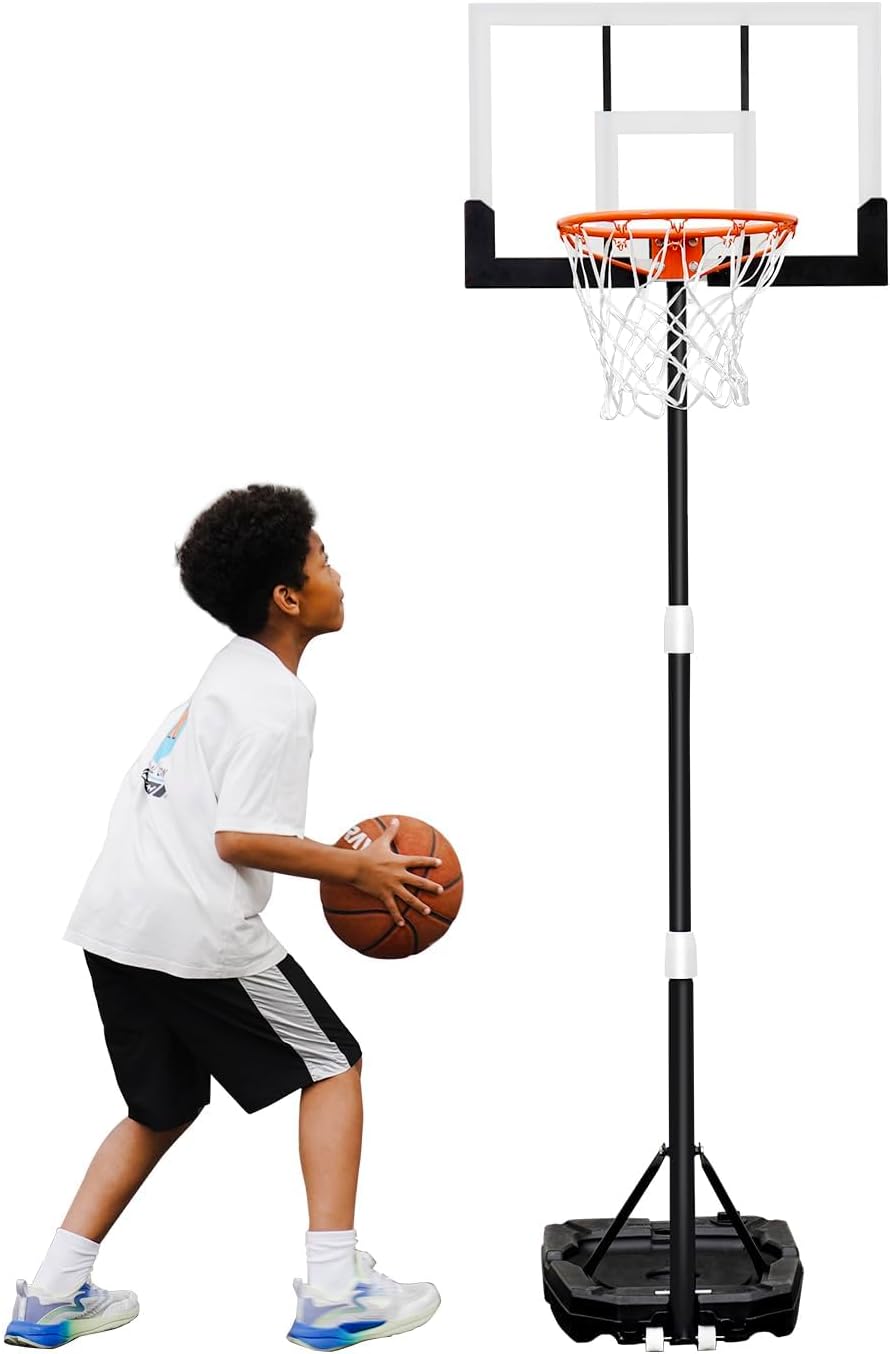 Seray Kids Basketball Hoop Outdoor 3.2-7.2ft Adjustable