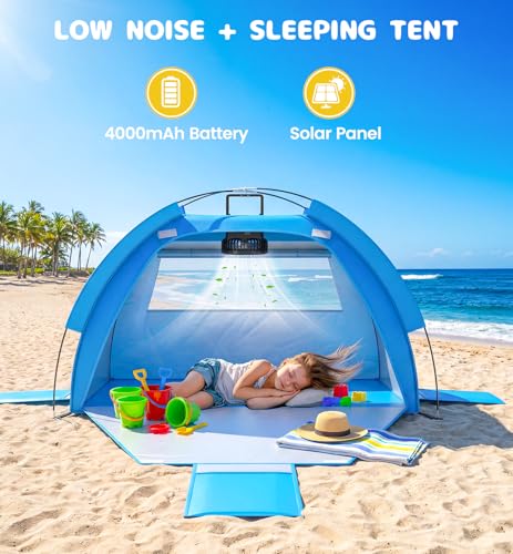 Dsquu Baby Beach Tent with Cooling Fan