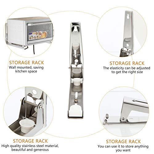 Lurrose Suporte para Suporte de Parede para Forno de Micro-Ondas 2Pcs Prateleira Suporte para Forno