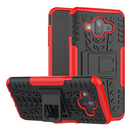 Jardire Funda Compatibles Samsung J5 2016/J510 - Rojo, Robusto y Duradero 2 en 1 Duro PC Funda + Soft TPU Cáscara de Cubierta Protectora de Doble [Vidrio Templado Galaxy J5 2016/J510]