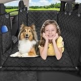 URPOWER Dog Back Seat Extender for Tesla Model Y/Juniper (2025+), Hard Bottom Dog Car Seat Cover Holds 400 lbs, Waterproof Pet Hammock Backseat & Door Protector Dogs Car Bed for Model Y 2026-2020