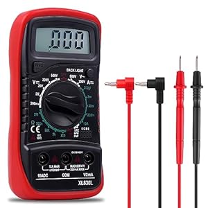 Multímetro Digital Profesional, Probador de medidor de triodo de diodo de corriente de voltímetro de CA/CC con Pantalla Iluminada, Amperímetro Voltímetro 3 En 1 Herramientas Para Electricista