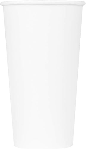 Miniatura 4 de Karat Tazas de café caliente de papel de 20 oz 600 ct Taza desechable blanca para bebidas y bebidas fríascalientes, 3.543 in (C-K520W)