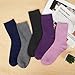 Loritta 5 Pairs Wool Socks for Women Stocking Stuffers Gifts Winter Warm Hiking Crew Boot Socks,Pure Mixed Color