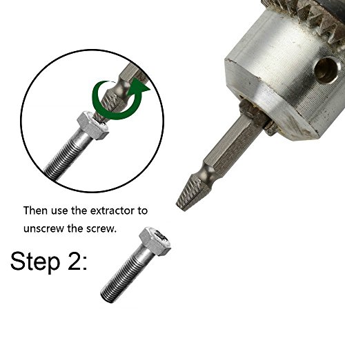 Boonor Set di estrattori per viti HSS, 4 pezzi