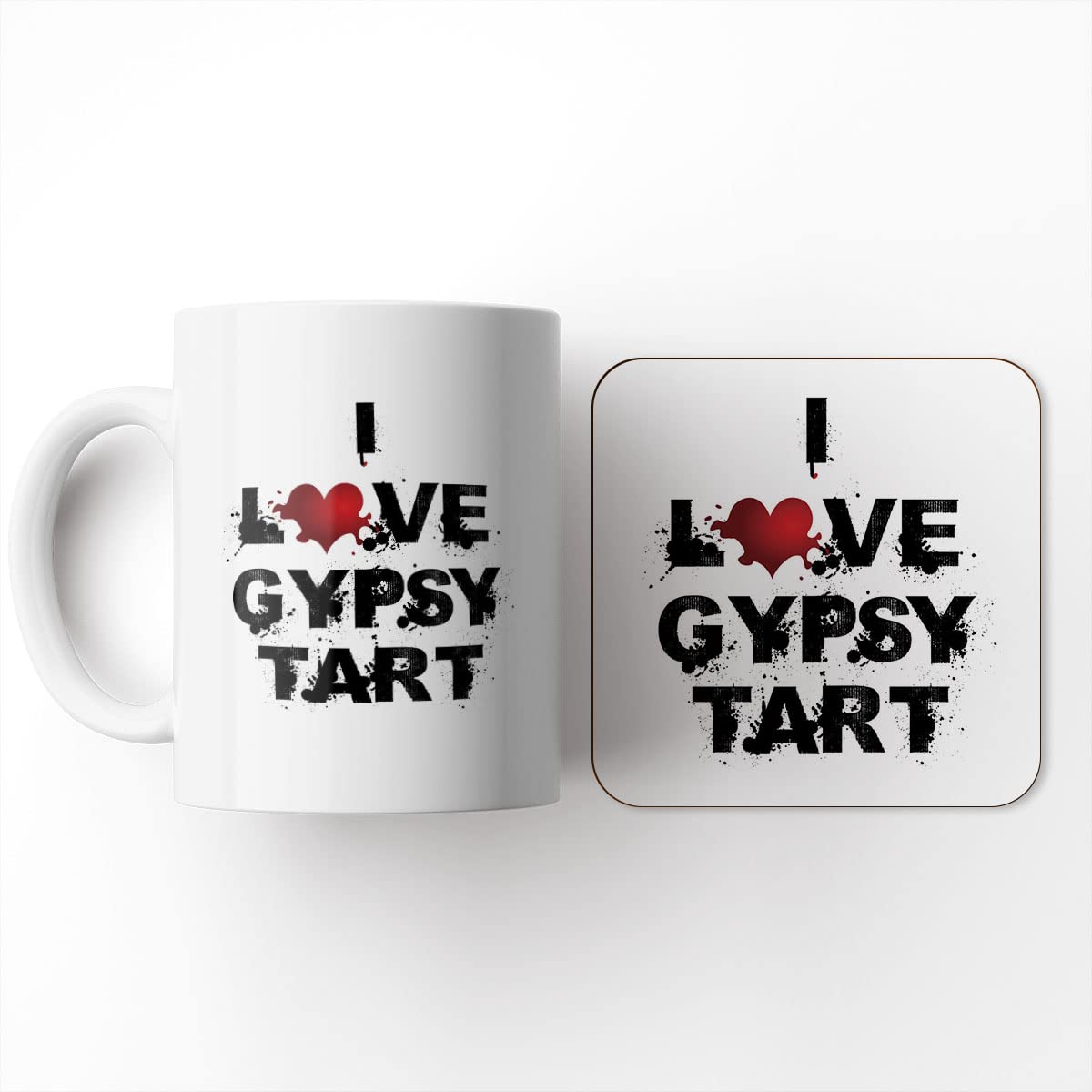 The Victorian Printing Co - I Love Drink - Gypsy Tart - Mug and Coaster Set, Ceramic, 11 fl. oz.