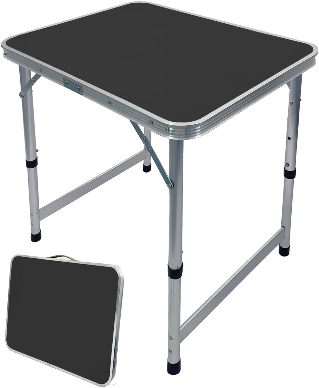 Small Folding Table 2ft Lightweight Camping Table Height Adjustable Portable Table Easy Set Up Beach Tables Collapsible Compact Folding Tables for Indoor Outdoor Picnic Party Hiking BBQ…