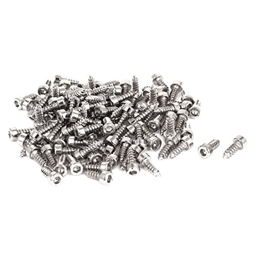 100 tornillos autorroscantes hexagonal M2.6x8mm acero inoxidable miniatura 1