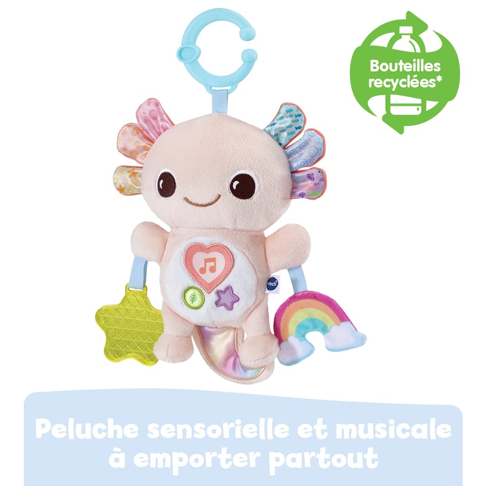 VTech Lila La Pieuvre Musicale Lumineuse – Peluche Interactive Bébé Dès 3 Mois, Chansons & Sons Océan (Français)