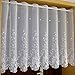 Produktbild Heichkell Scheibengardine Voile Kurzstore Hohl Stickerei Vorhang Durchstangenzug Gardine Küche Tür Korridor Gardine Creme 1 Stück HöhexBreite 60x150cm