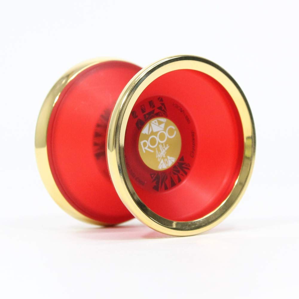 ROOC Yo-Yo - Polycarbonate Body with Stainless Steel Rim - Shinya KIDO Signature YoYo (Red with Gold Rim)