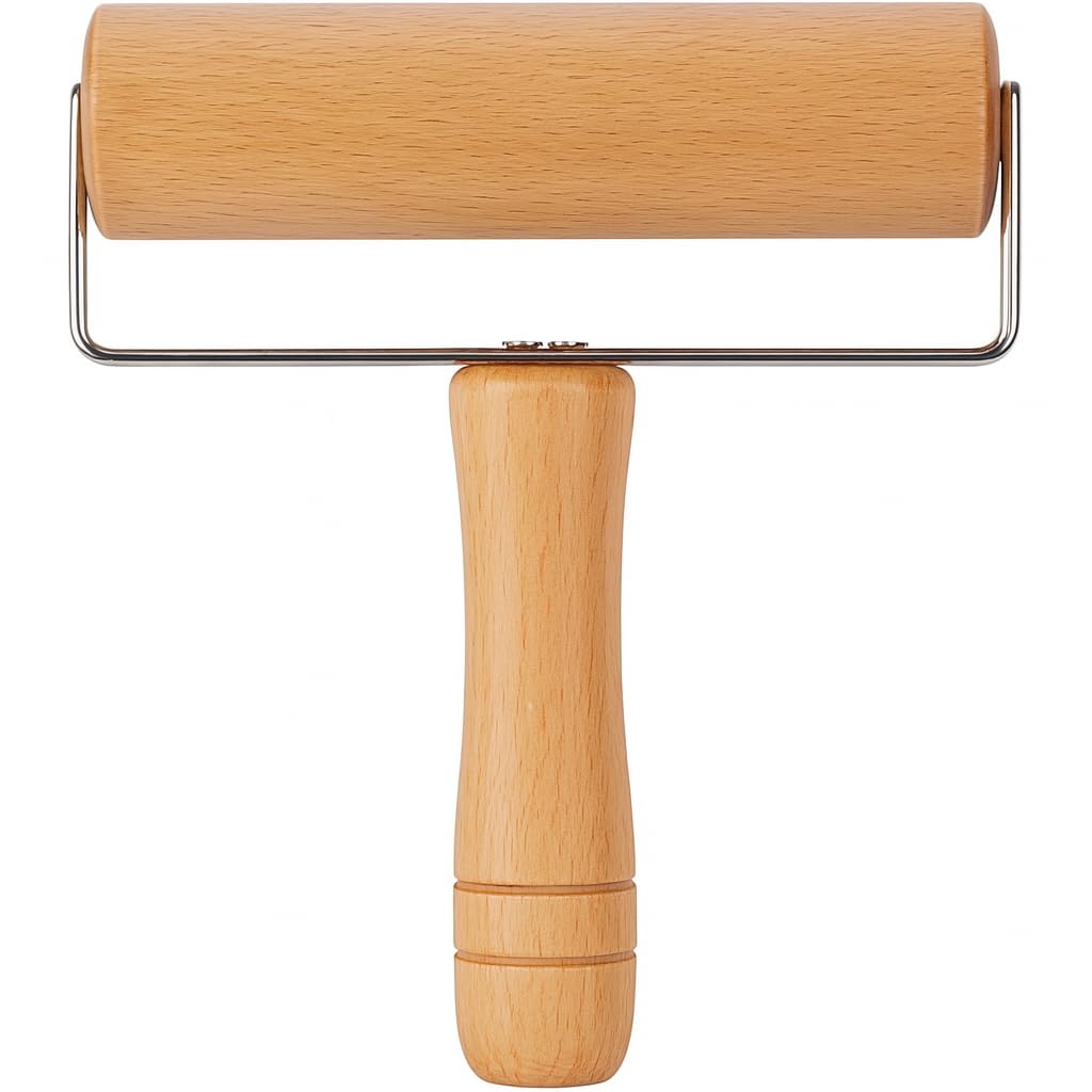 Fitto 14cm Wooden Rolling Pin – Premium Natural Beechwood Dough Roller for Baking, Pastry, Pizza, and Cookies – Ergonomic Design for Easy Handling