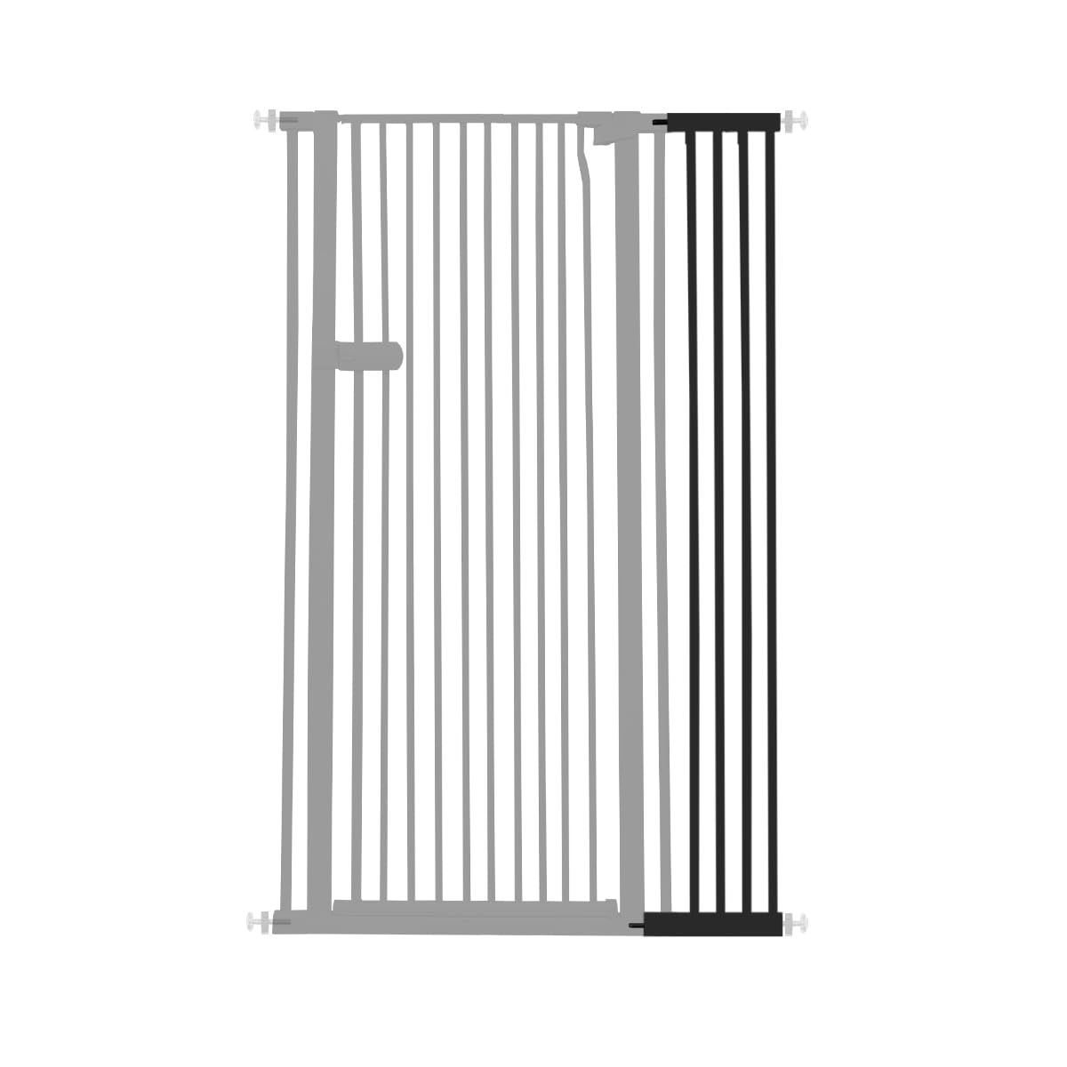 Lumizone Extra Tall Cat Gate Extension Kit 55.12" High Pressure Mounted 2025 New 8.27" Extra Wide 1.37" Gap No Drilling Tall Pet Gate for Dogs (Black,