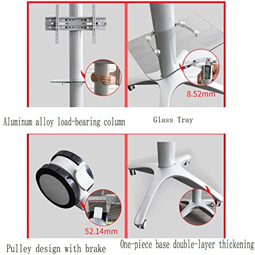 Soporte móvil para TV y monitor de piso para 32-70 pulgadas miniatura 3