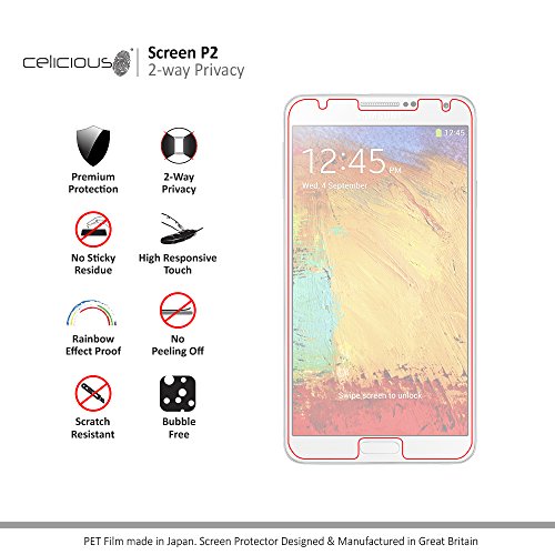 Celicious Privacy 2-Way Anti-Spy Filter Screen Protector Film Compatible With Samsung Galaxy Note 3 #TOP1