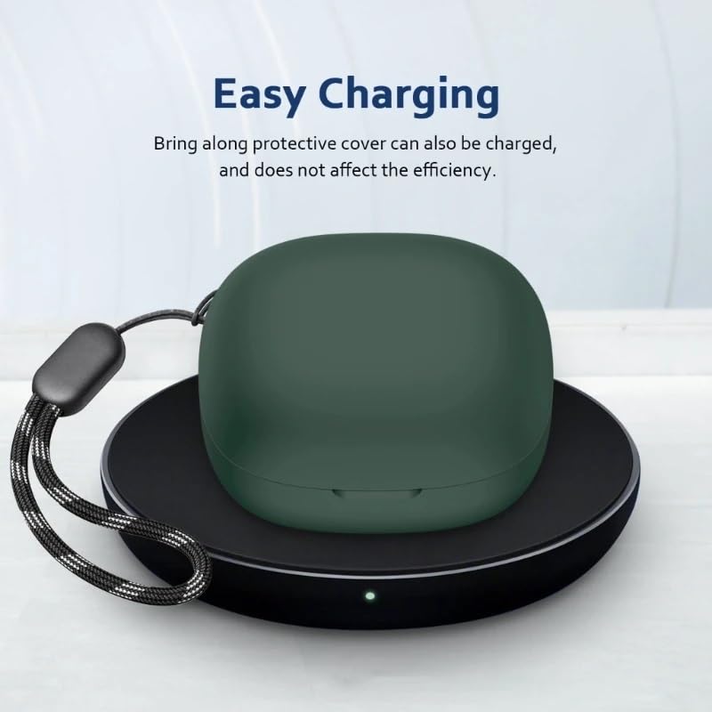 Image of ColorCase Front & Back Full Protection Silicon Case Cover for Anker Soundcore R50i - (Green) (Airpods Not Included)
