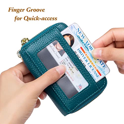 Image of imeetu Rfid Credit Card Holder,Genuine Leather Businese Card Case,Rfid Blocking Wallet for Women & Men