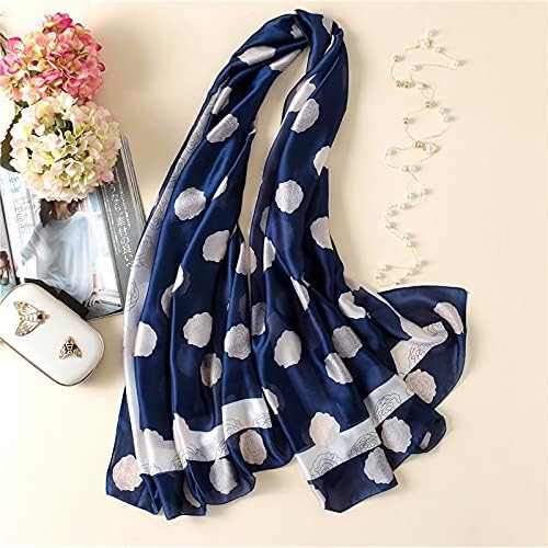 Image of Floral Printed Silk stole | silk Scarf for Women | stylish silk stole for women | Soft Lightweight Stole, Shawl & Neck Wrap | Scarf for Wedding, Party, Travel & Casual Wear
