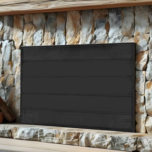 Cubierta magnética para chimenea con 12 imanes protector interior negro 4