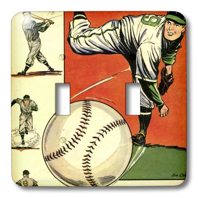 Interrupteur à bascule double baseball bleu idéal pour relooker une chambre