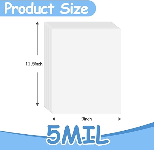 Miniatura 9 de Bolsas de laminación térmica transparentes de 3 mil hojas laminadoras de plástico de tamaño carta, 9 x 11.5 pulgadas (paquete de 2000)