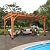 Backyard Discovery Beaumont 16 ft. x 12 ft. All Cedar Pergola Kit + Kotap 25 Pack 9 in. Black Ball Bungee Cord Tarp Tie-Down