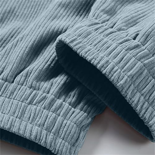 Corduroy Pants Men Casual Baggy Drawsting Elastic Waist Joggers Pants for Men Lightweight Sweatpants with Pockets4