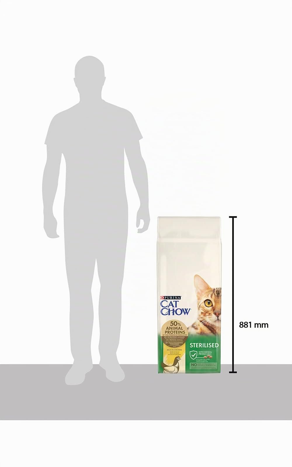 Cat Chow - PURINA CAT CHOW Chat Sterilise Riche en Poulet - 15 Kg