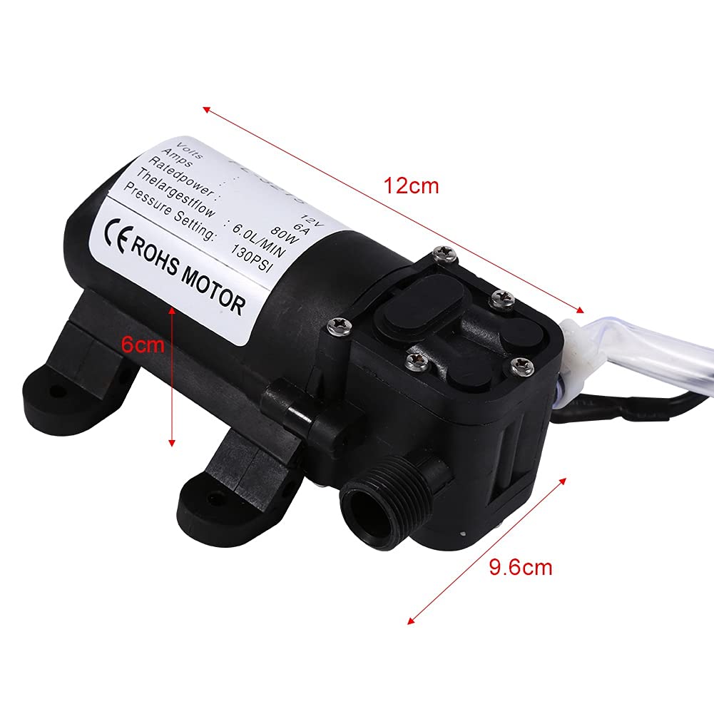 Greensen Idropulitrice Portatile ad Alta Pressione 130 PSI, Kit Lavaggio Auto per Esterno, Pompe Elettrica 12V 80W per Auto, Moto, Biciclette e Giardino