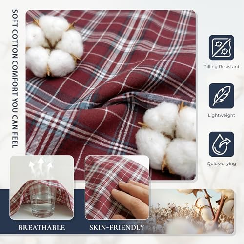 Image of Vulcanodon Mens Cotton Pajama Set Short Sleeve, Button Down Pajama Set for Men Lightweight Men's Sleepwear