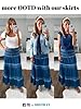 DREFBUFY Maxi Skirt Womens High Waist Pleated Tier... #5