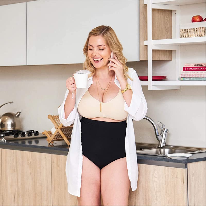 BROGBUS Women’s Waist Slimming Panties Tummy Tucker High Waist Shapewear (XXX-Large, Black) 1