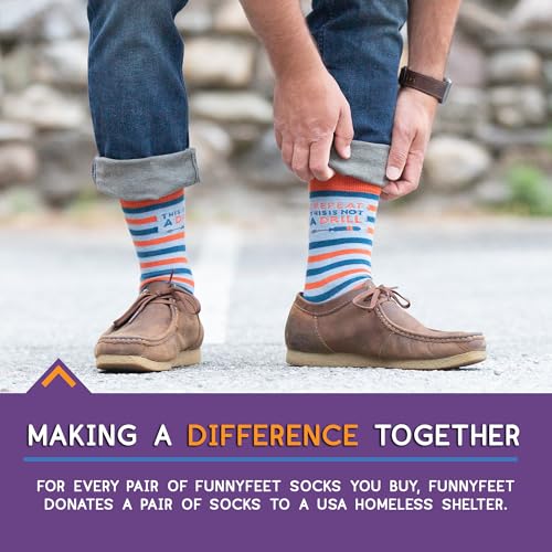 Funny Socks for Men - Men's Dress Sock with Dad Jokes, Gifts for Dad from Daughter, Groomsmen, Fun4