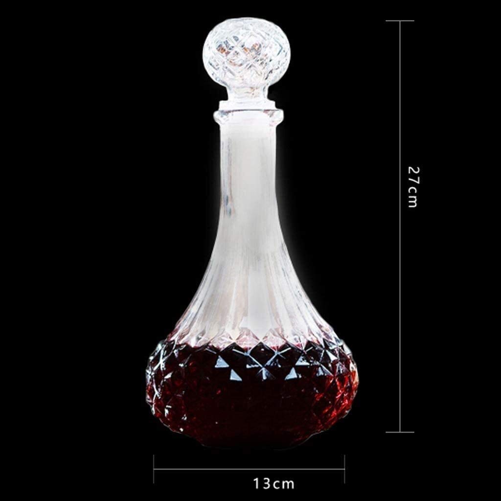 Karafka do whisky i zestaw kieliszków karafka do wina moda kreatywne bezołowiowe karafki ze szkła kryształowego w kształcie diamentu budzenie karafka do wina aerator