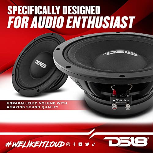 Image of DS18 PRO-ZXI10MBASS 10 inch Pro Audio Mid Bass Loudspeaker 1000 Watts 8-Ohm - Premium Quality Audio Door Speakers for Car or Truck Stereo Sound System (1 Speaker)