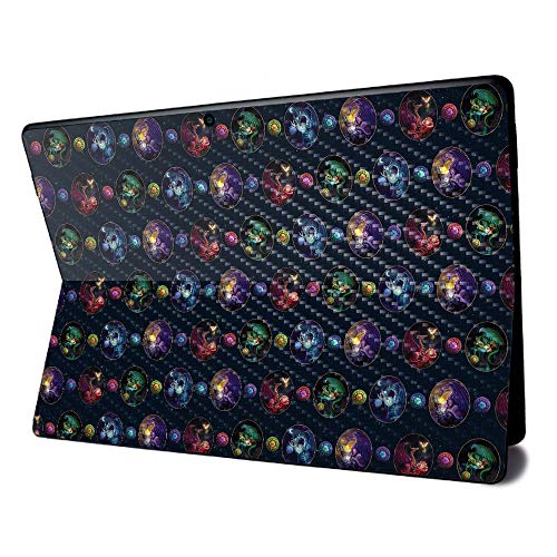 Image of MightySkins Carbon Fiber Skin for Microsoft Surface Pro X - Dragon Eggs | Textured Carbon Fiber Finish | Easy to Apply, Remove, and Change Styles | Made in The USA